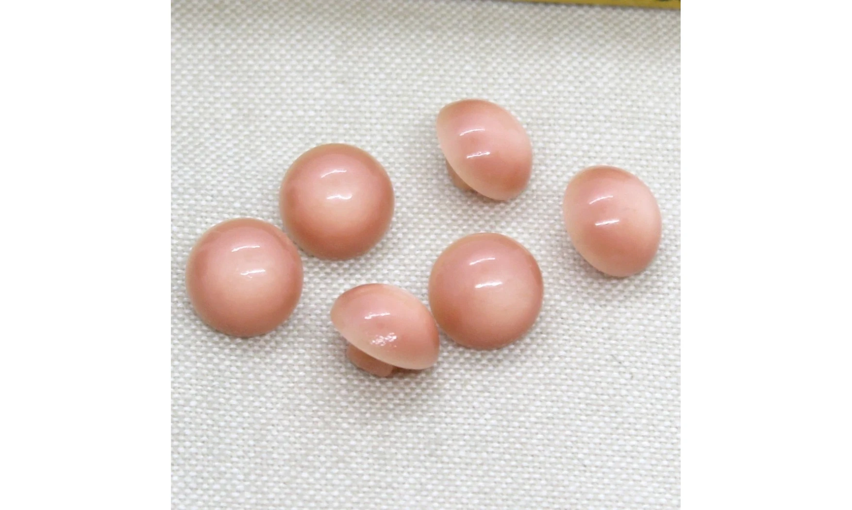 6 boutons / 12MM / Vieux rose Bombé