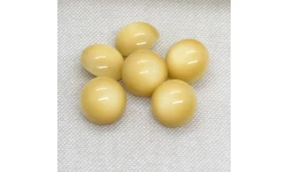 6 boutons / 14MM / Jaune Bombé