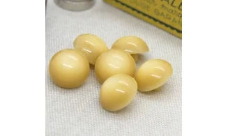 6 boutons / 14MM / Jaune Bombé
