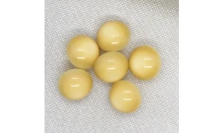 6 boutons / 14MM / Jaune Bombé