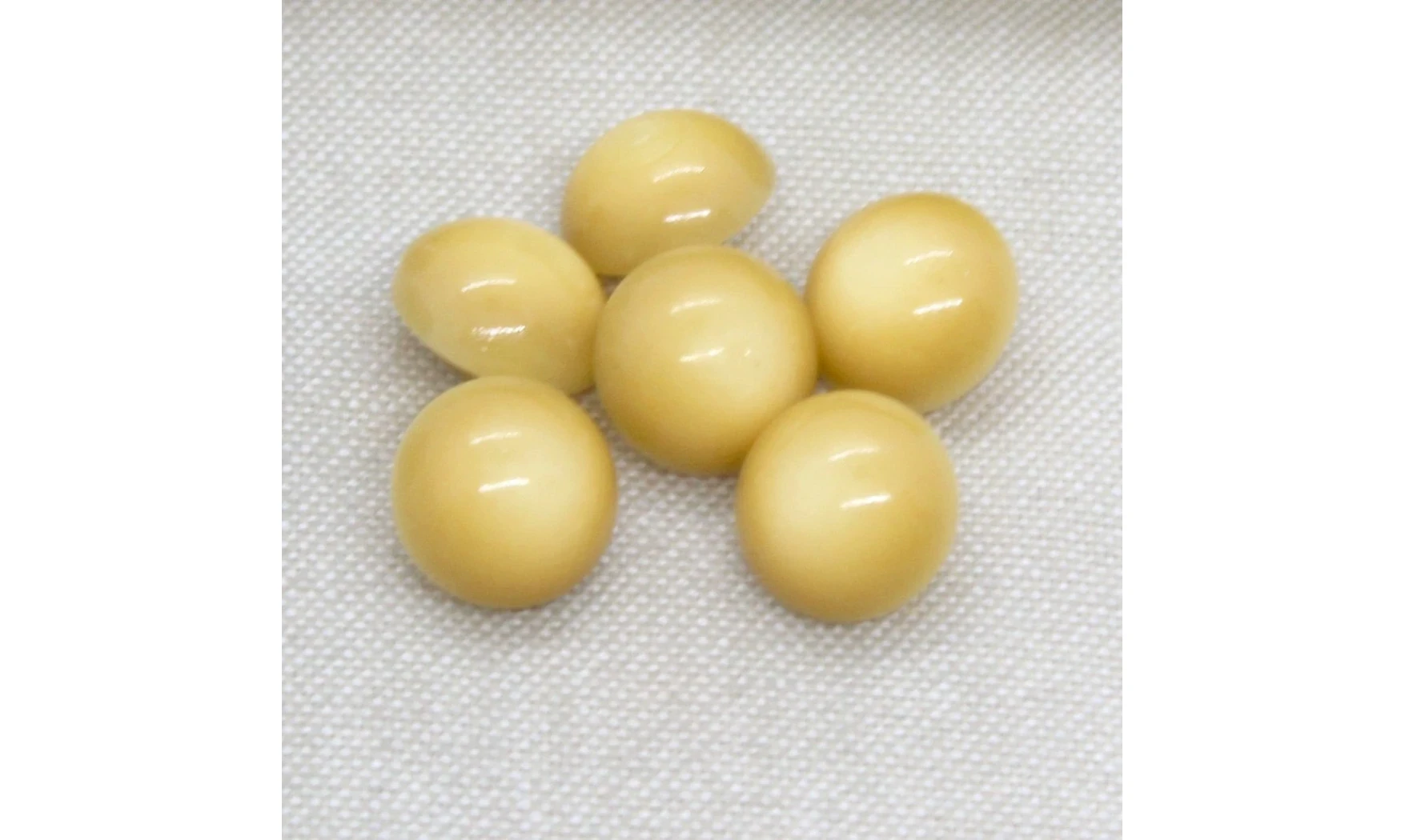 6 boutons / 14MM / Jaune Bombé