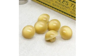 6 boutons / 12MM / Jaune Bombé