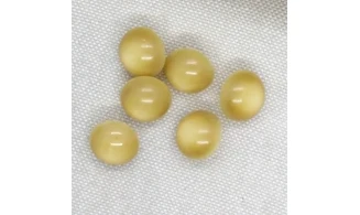 6 boutons / 12MM / Jaune Bombé