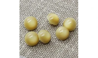 6 boutons / 12MM / Jaune Bombé