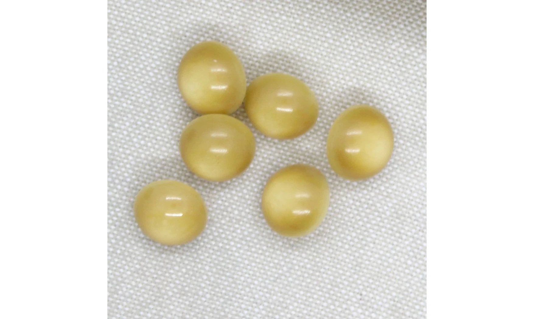 6 boutons / 12MM / Jaune Bombé