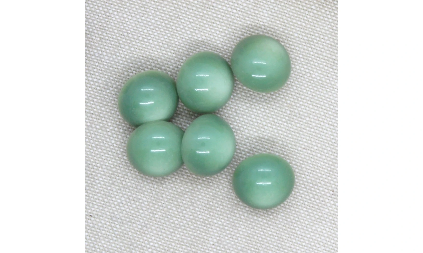 6 boutons / 14MM / Vert Bombé