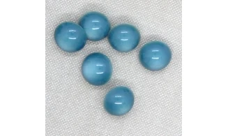 6 boutons / 14MM / Bleu Bombé