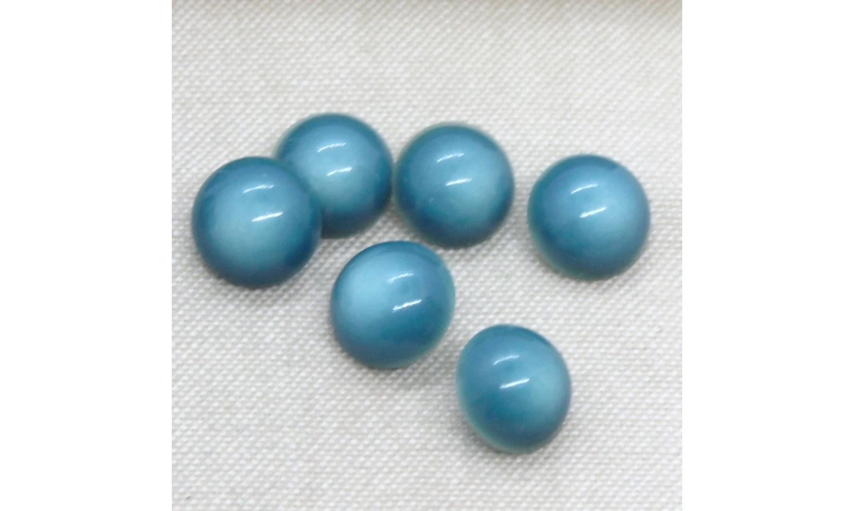 6 boutons / 14MM / Bleu Bombé