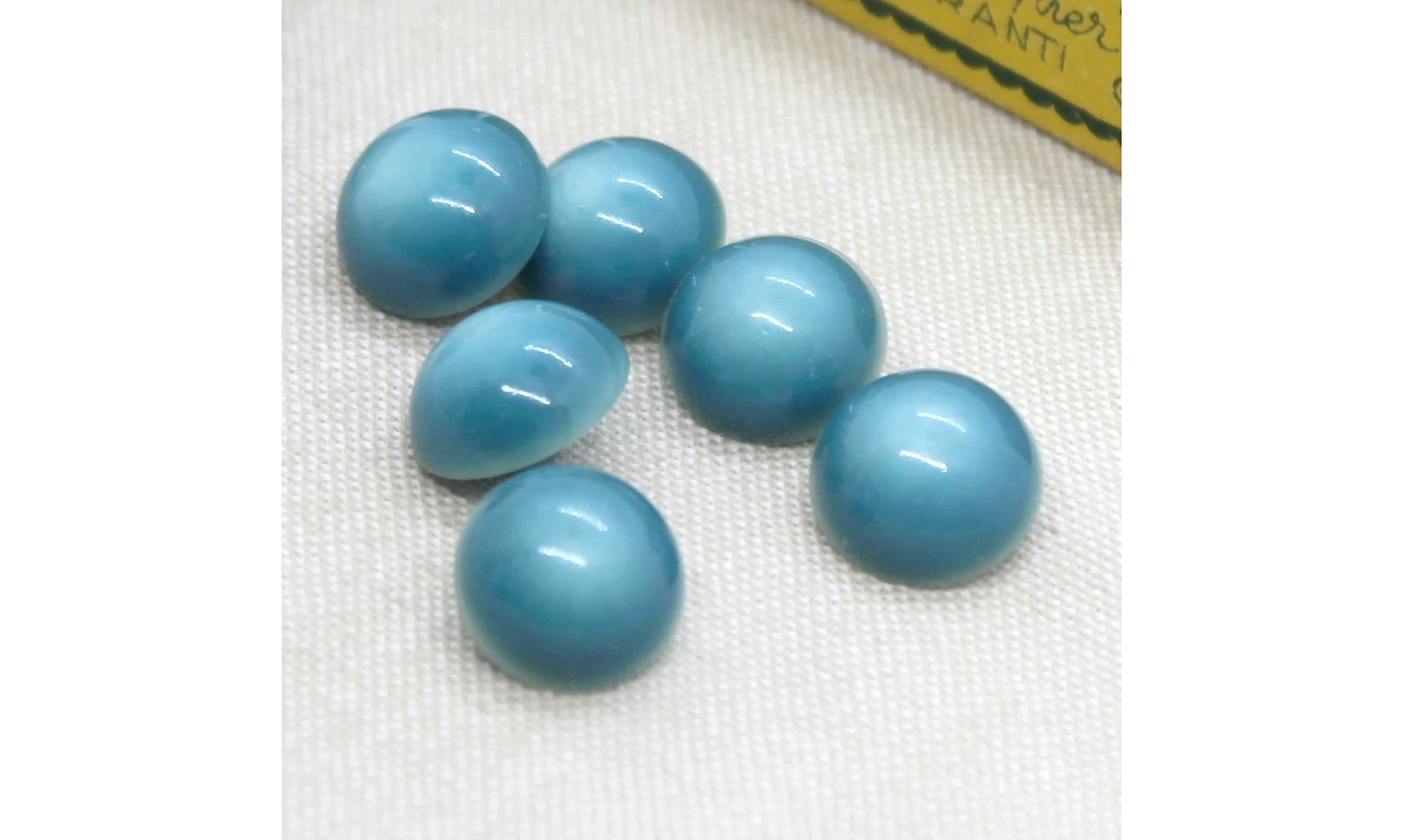 6 boutons / 14MM / Bleu Bombé