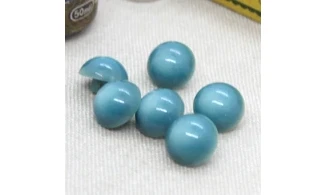 6 boutons / 12MM / Bleu Bombé