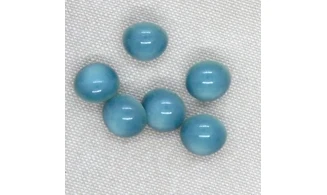 6 boutons / 12MM / Bleu Bombé