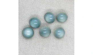 6 boutons / 12MM / Bleu verdatre Bombé