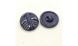 5 boutons / 18MM / Verre Bleu