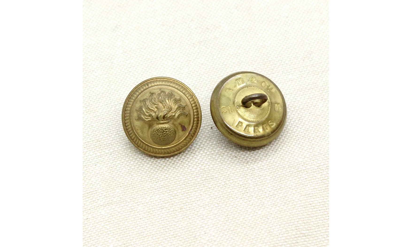 3 boutons / 21MM / Métal Gendarmerie