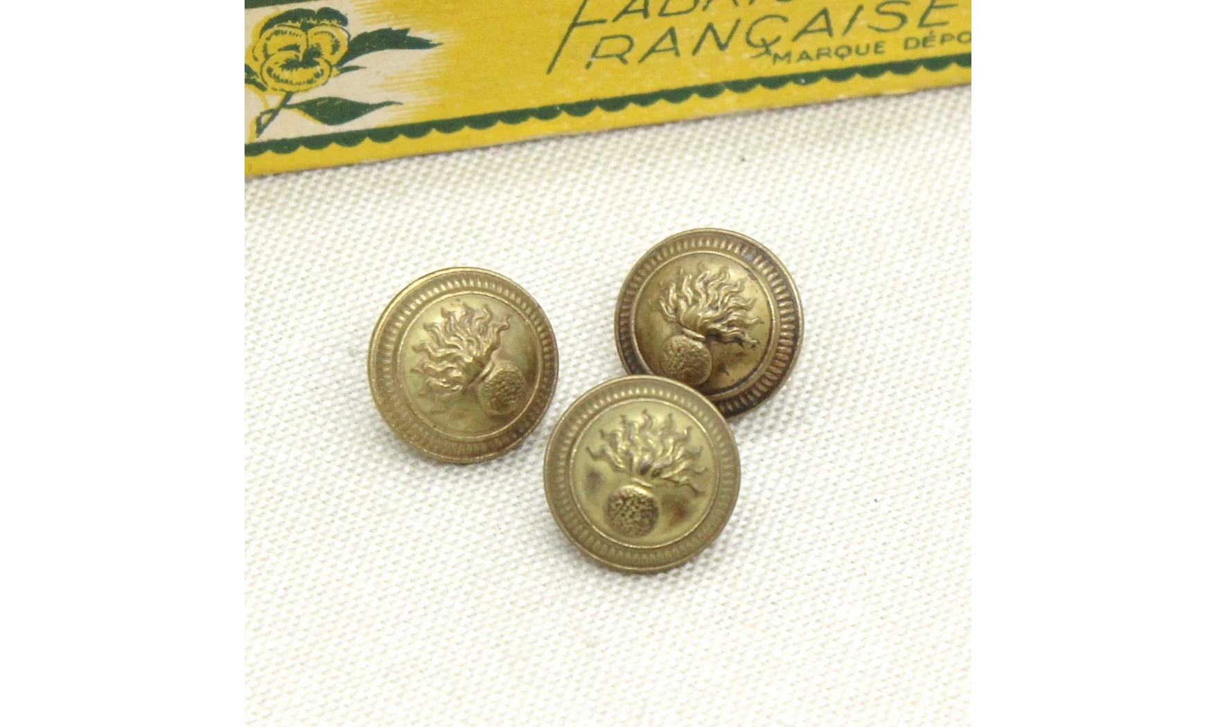 3 boutons / 15MM / Métal Gendarmerie