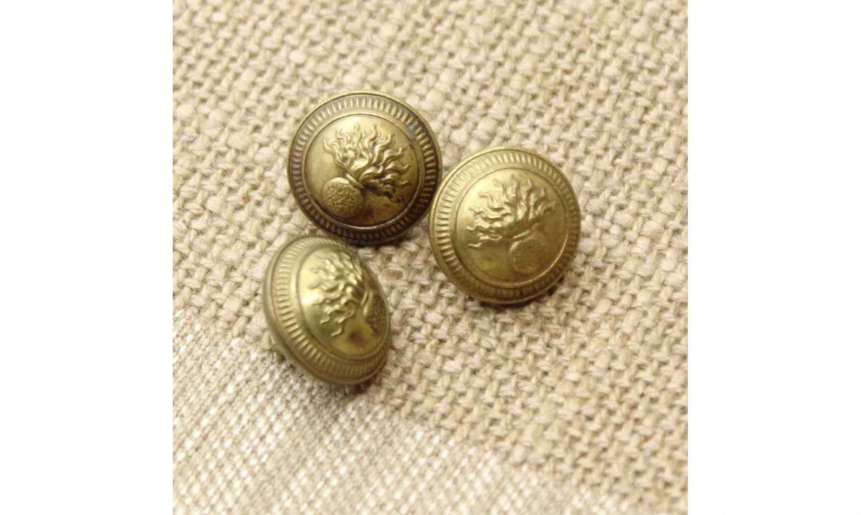 3 boutons / 15MM / Métal Gendarmerie