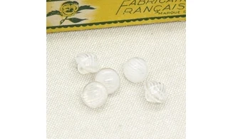 5 boutons / 10MM / Verre transparent