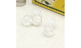 5 boutons / 10MM / Verre transparent