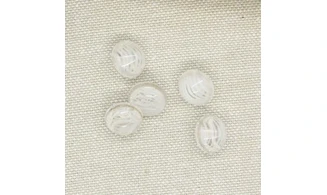 5 boutons / 10MM / Verre transparent