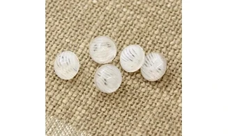 5 boutons / 10MM / Verre transparent