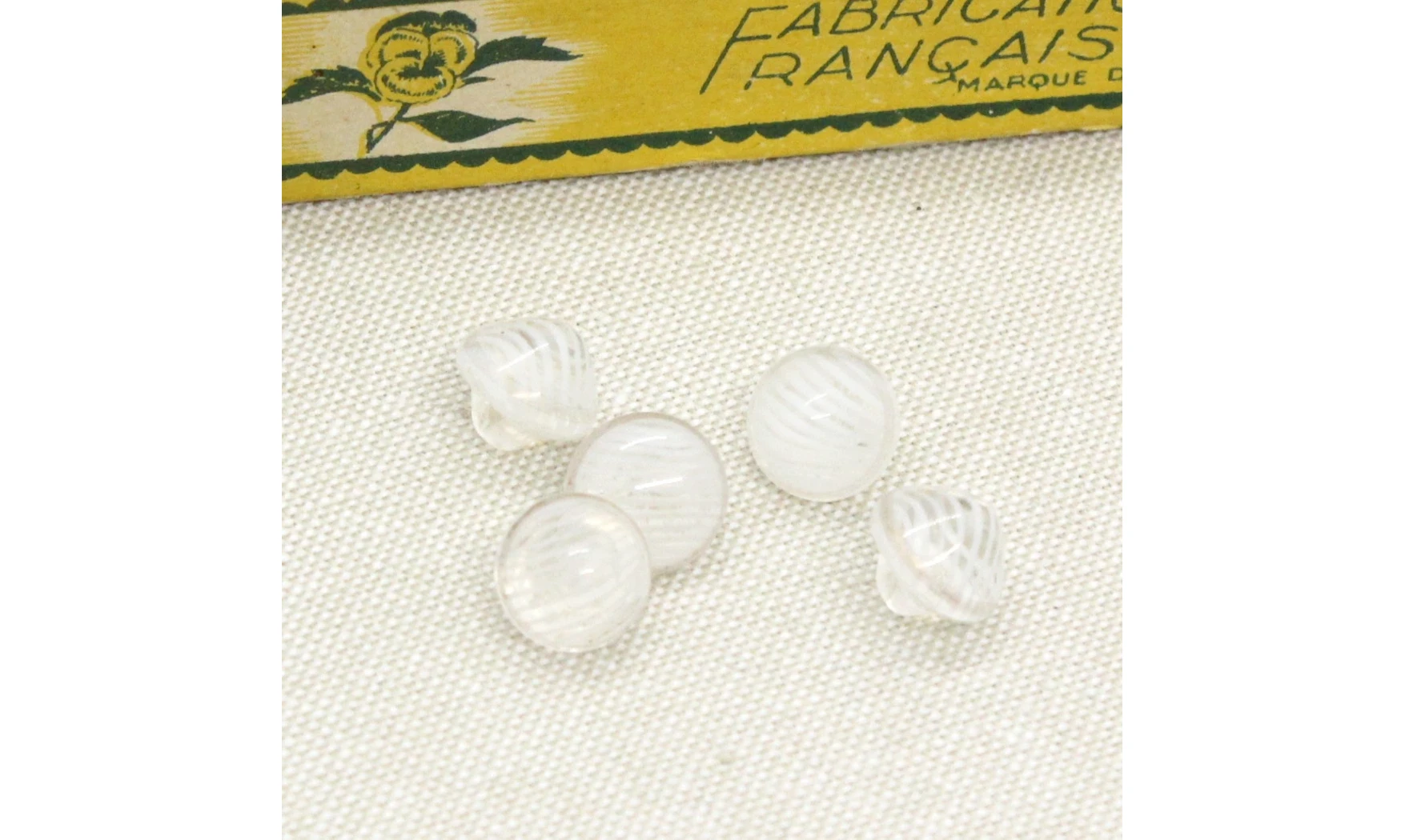 5 boutons / 10MM / Verre transparent