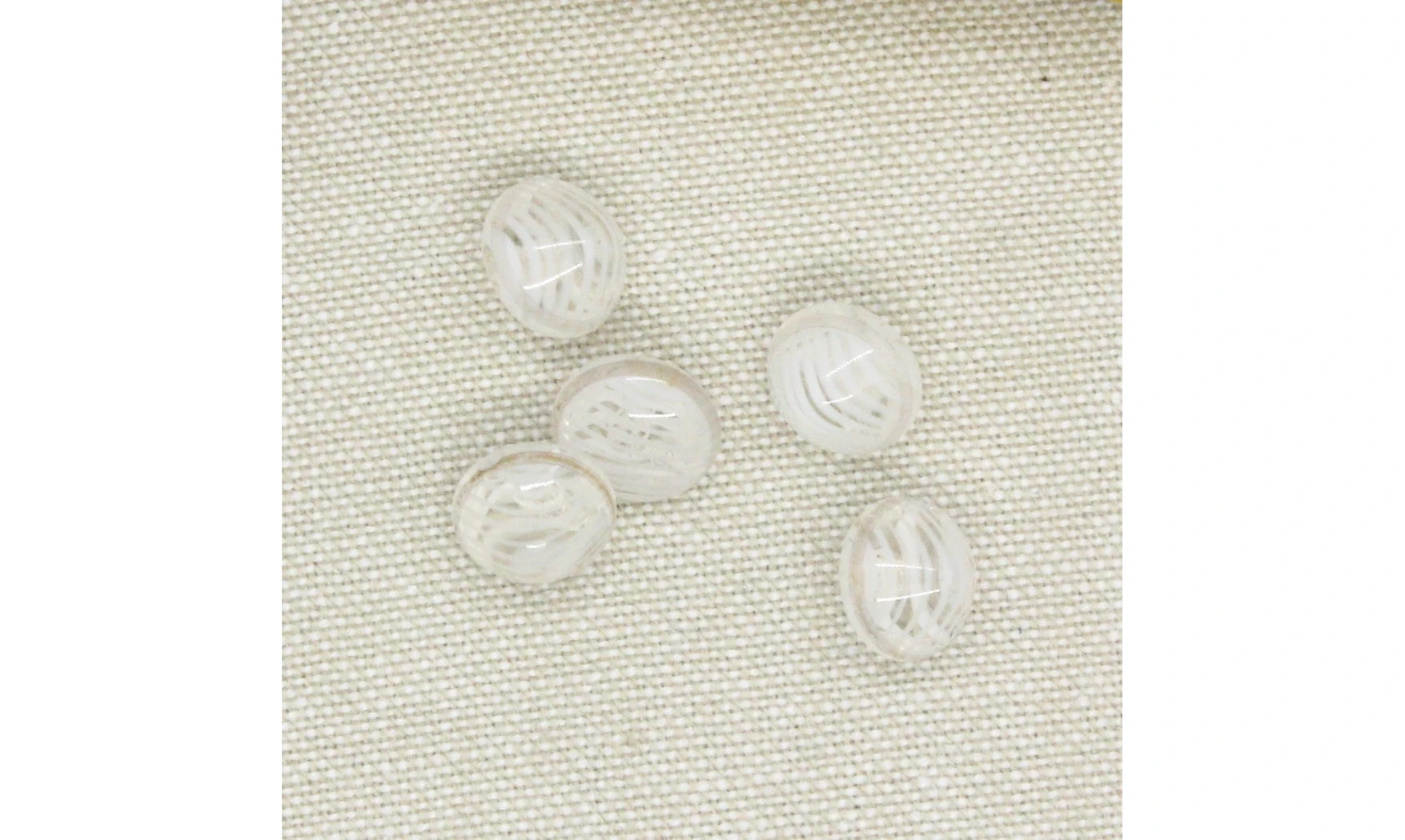 5 boutons / 10MM / Verre transparent