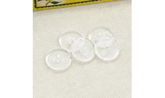 5 Boutons / 18MM / Lucite motif "Rose"