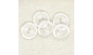 5 Boutons / 18MM / Lucite motif "Rose"