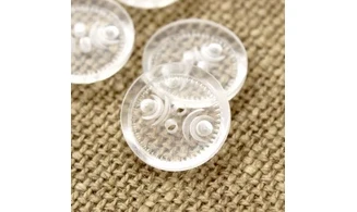 5 Boutons / 18MM / Lucite motif "Rose"
