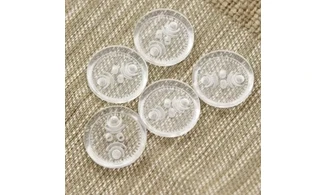 5 Boutons / 18MM / Lucite motif "Rose"