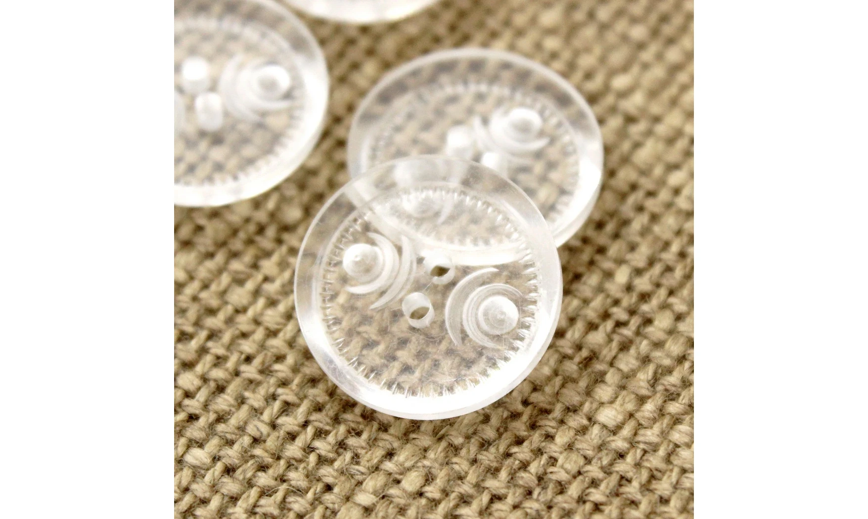 5 Boutons / 18MM / Lucite motif "Rose"