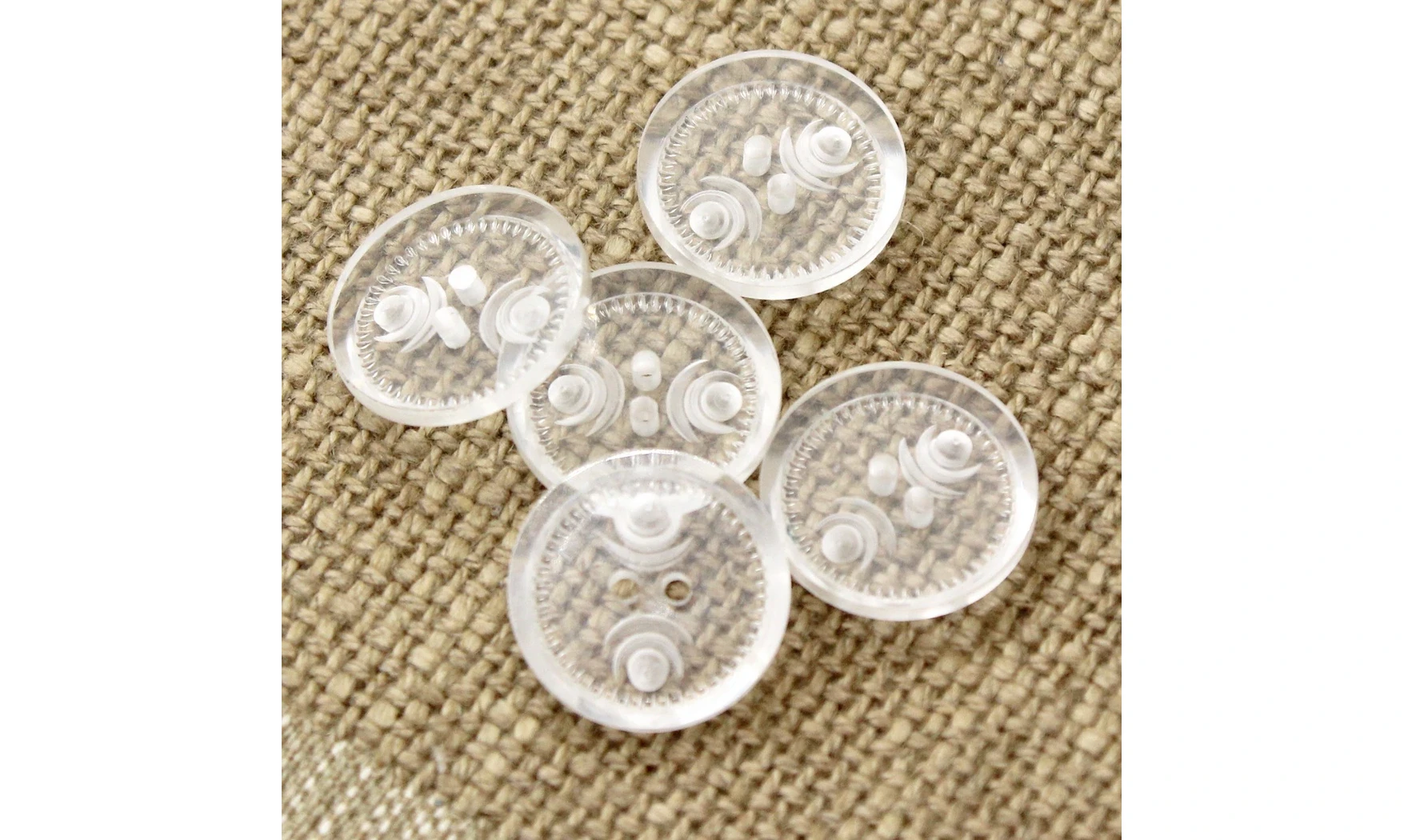 5 Boutons / 18MM / Lucite motif "Rose"