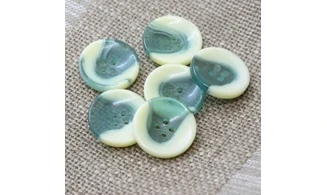 6 Boutons / 22MM / Vert et jaune