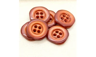 6 Boutons / 25MM / Brun Orangé