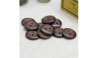 10 Boutons / 14MM / Brun