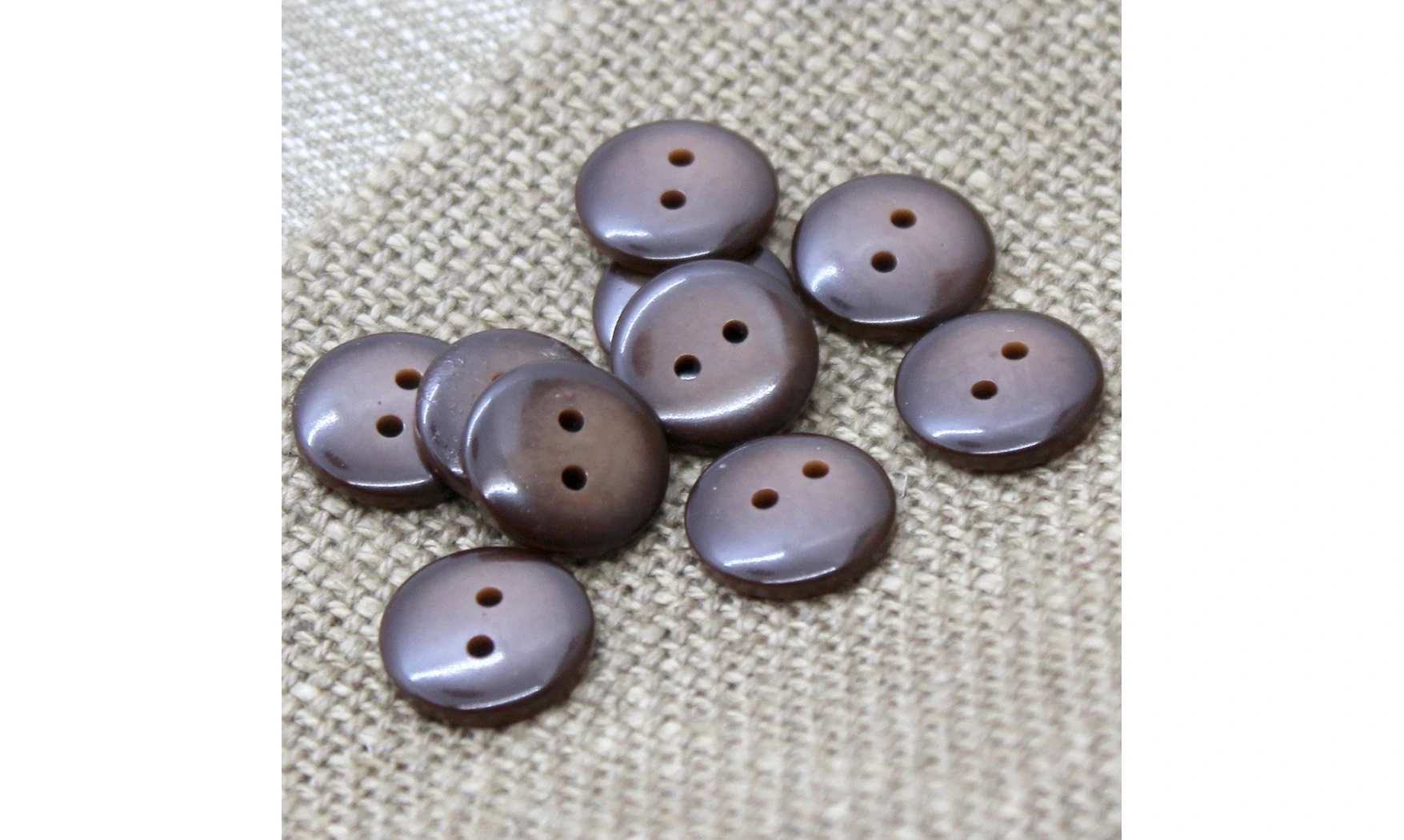 10 Boutons / 14MM / Brun