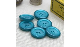 6 boutons / 17MM / Bleu