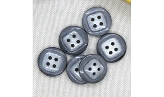 6 boutons / 18MM / Gris
