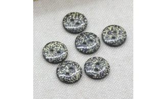 Boutons VINTAGE / 12MM / Noir"Paillette"