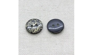 Boutons VINTAGE / 12MM / Noir"Paillette"