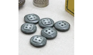 6 boutons / 15MM / Gris Vert