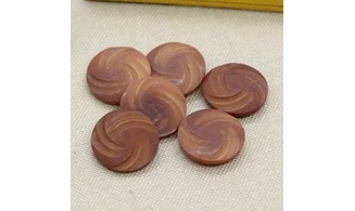6 boutons / 19MM / Brun