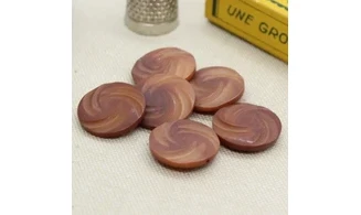 6 boutons / 19MM / Brun
