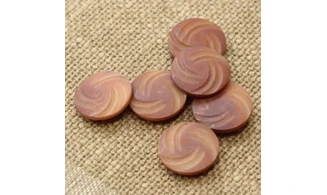 6 boutons / 19MM / Brun