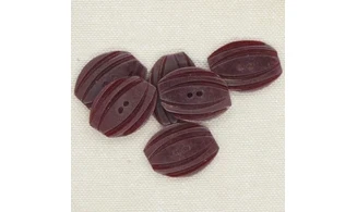6 Boutons / 20MM / Ovoide, brun rouge