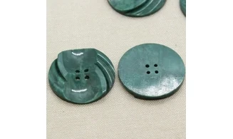 6 Boutons / 35MM / Vert marbré