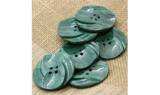 6 Boutons / 35MM / Vert marbré