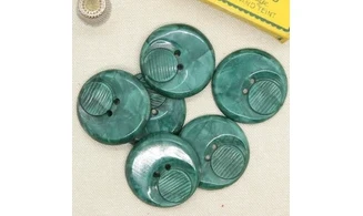 6 Boutons / 35MM / Vert marbré