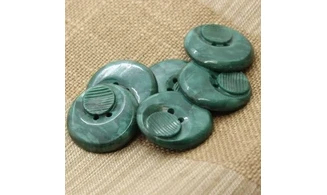 6 Boutons / 35MM / Vert marbré