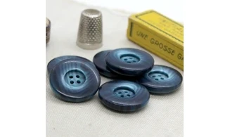 6 Boutons / 28MM / Bleu